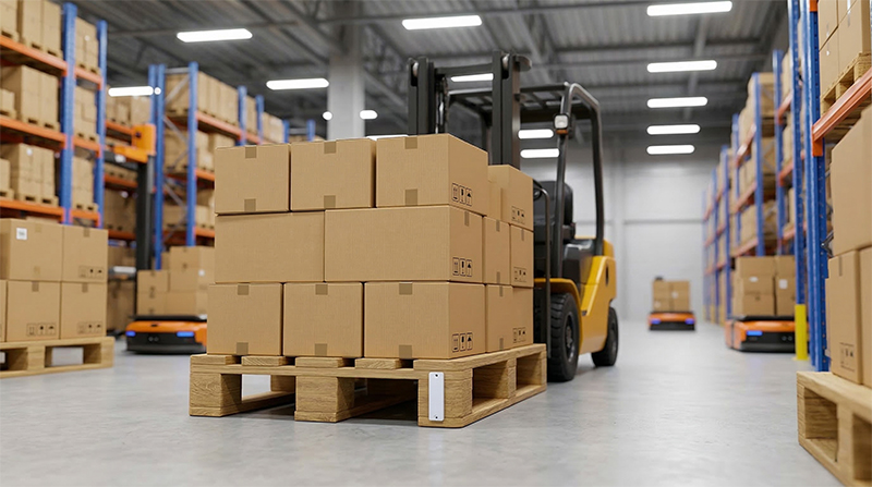 RFID pallet tracking system in warehouse logistics